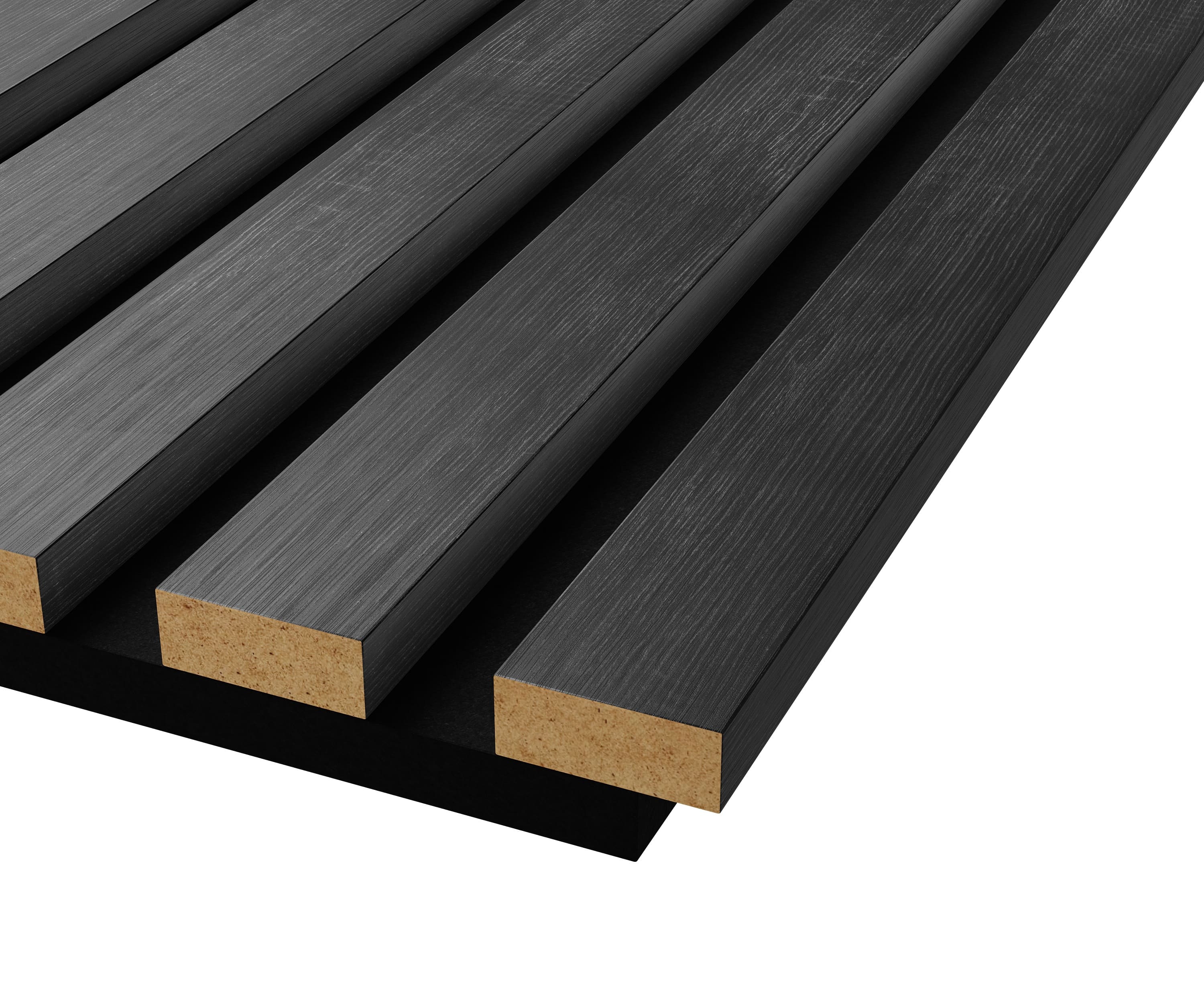 МДФ стеновая панель акустическая Cosca Decor Сканди Дуб Графит черный войлок 1200×600×19